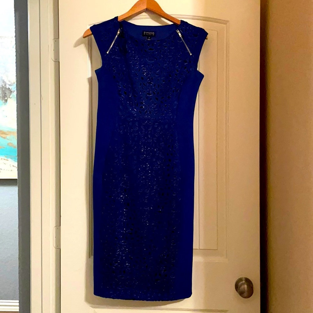 Navy blue and silver dress